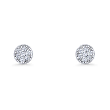 Round Stud Earrings